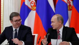 Vuçiç takon Putinin në Kremlin