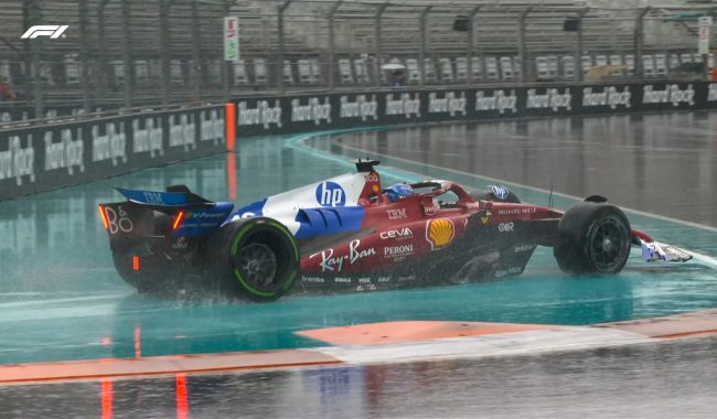 Charles Leclerc përplaset me murin para garës së sprintit të Miami GP-së