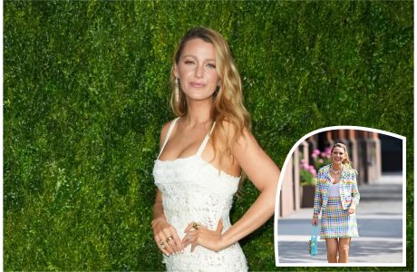 Blake Lively rikthen kostumin me fund, këtë herë me ngjyra ylberi