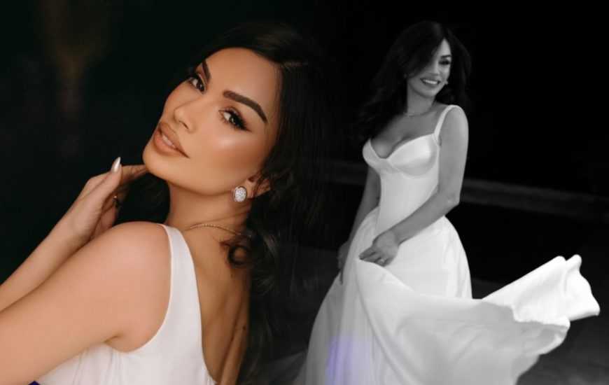 Besa shkëlqen me publikimin e fotove të reja të fustanit të bardhë