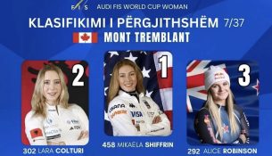 Lara Colturi mban vendin e dytë në renditjen e përgjithshme të Kupës së Botës