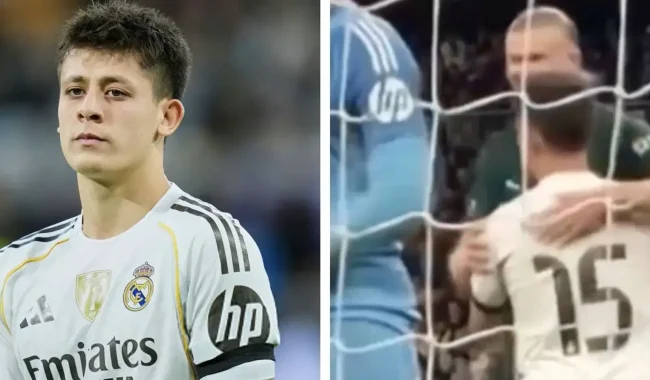 Momenti epik: Erling Haaland ‘përqafon’ Arda Guler