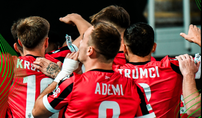 Shkëndija shkëlqen ndaj Slovanit