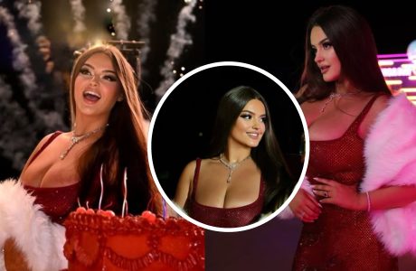 Enca zgjohet mes trëndafilave gjigantë dhe ndez aludime romantike