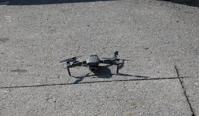 Dron mbi burgun në Novobërdë