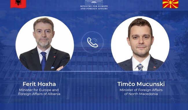 Ferit Hoxha thekson partneritetin strategjik me Maqedoninë e Veriut
