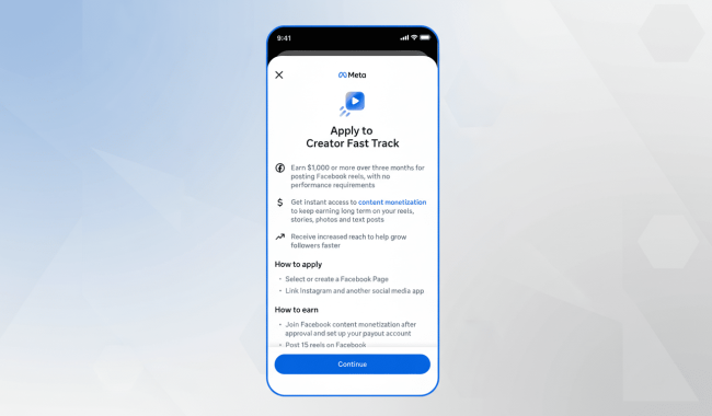 Facebook prezanton programin Content Fast Track