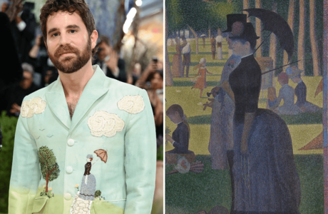 Ben Platt u shfaq me një kostum të frymëzuar nga Georges Seurat në Met Gala 2026