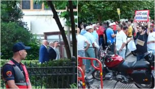 “Flamingot” zhvendosin marshimin drejt Kuvendit, përballen me deputetët
