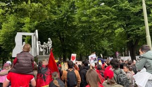 Shqiptarët protestë edhe në Hagë kundër projektit në Zvërnec