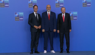 Rama hap ceremoninë e mirëseardhjes në Samitin e NATO-s