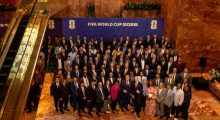 Armand Duka takon Donald Trumpin në ceremoninë e FIFA-s para finales së Kupës së Botës