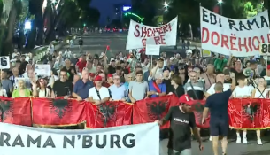 Protesta në Tiranë në ditën e 86-të
