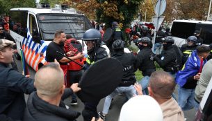 Protesta kundër dënimit të ish-krerëve të UÇK-së në Hagë, dy të arrestuar
