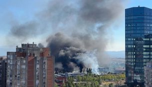Zjarr i madh në Prishtinë