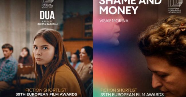 “Dua” dhe “Shame and Money” në listën e ngushtë për Çmimet Evropiane të Filmit 2027